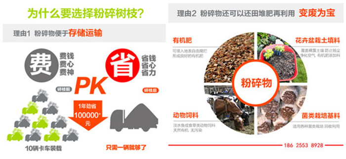 中小型林區(qū)園林單位廢殘樹枝粉碎機(jī)